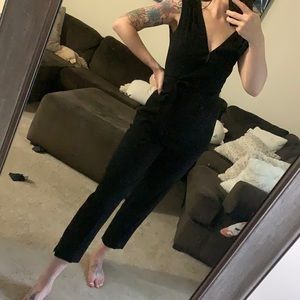 Black h&m side tie jumpsuit